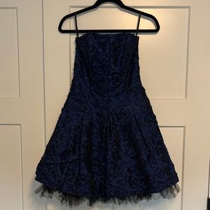 Elegant Navy Blue Womens mini Dress